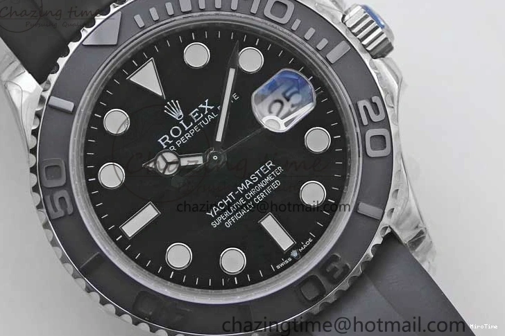 MiroTime 0328 Yacht-Master 42mm 226659 TWA 1:1 Best Edition 3D Black Ceramic Bezel on Oysterflex Strap VR Stretchable 2085